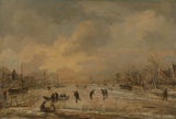 aert-van-der-neer-1650-겨울-풍경-집이 있는-예술-인쇄-미술-복제-벽-예술-id-askh93tku