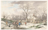 jan-van-der-meer-ii-1705-kvinde-med-en-gruppe-børn-uden for-en-landsby-kunst-print-fine-art-reproduction-wall-art-id-asll8z0gr