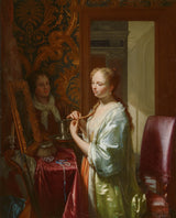 philip-van-dijk-1720-dame-på-hende-toilet-kunst-print-fine-art-reproduktion-vægkunst-id-aslthfxbs