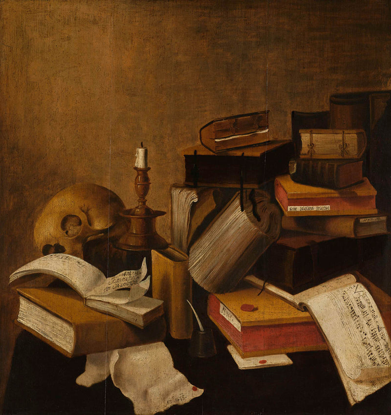 unknown-1633-vanitas-still-life-with-books-art-print-fine-art-reproduction-wall-art-id-aslyo3a6p