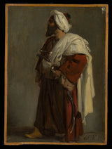 Horace-Vernet-1817-arabska-wojownik-sztuka-druk-reprodukcja-dzieł sztuki-sztuka-ścienna-id-asnhigbst