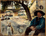 埃米尔·安托万·吉利尔 1880 年塞纳河岸艺术桥煤炭艺术印刷品美术复制品墙壁艺术