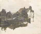 george-hendrik-breitner-1880-pakhuizen-op-de-teertuinen-op-het-Prinseneiland-amsterdam-kunstprint-fine-art-reproductie-muurkunst-id-asoles4op