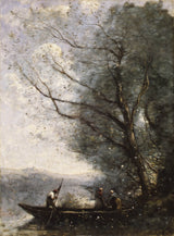 Camille Corot - 1865-the-prievozník-art-print-fine-art-reprodukčnej-wall-art-id-asoprmx7q