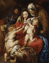peter-paul-rubens-1608-den-hellige-familie-med-sankt-elizabeth-sankt-john-og-en-due-kunsttryk-kunst-reproduktion-vægkunst-id-asp55zhr3