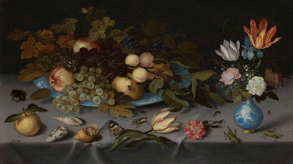 balthasar-van-der-ast-1620-still-life-with-fruit-and-flowers-art-print-fine-art-reproduction-wall-art-id-asrb0o5x0