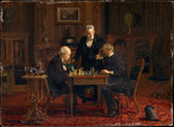 托馬斯·埃金斯-1876-國際象棋棋手藝術印刷精美藝術複製牆藝術 id-asrohjqeh