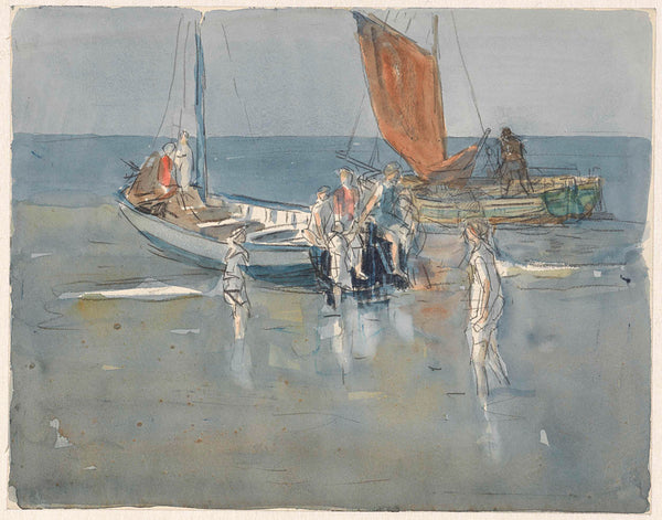 johan-antonie-de-jonge-1874-fishing-boats-on-the-beach-of-scheveningen-art-print-fine-art-reproduction-wall-art-id-ass6md25r