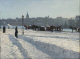 alfred-bergstrom-1899-vinterscene-fra-stockholm-vandkanten-kunsttryk-fin-kunst-reproduktion-vægkunst-id-assktp1k1