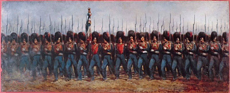 alcide-joseph-lorentz-1857-parade-of-the-gendarmerie-of-the-seine-in-1857-art-print-fine-art-reproduction-wall-art