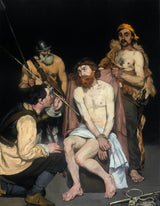 edouard-manet-1865-jesus-chế nhạo-bởi-những người lính-nghệ thuật-in-mịn-nghệ-tái tạo-tường-nghệ thuật-id-asthauufw