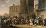 louis-leopold-boilly-1808-the-1807-coscritti-marching-past-porte-st-denis-stampa-d'arte-riproduzione-arte-parete-arte