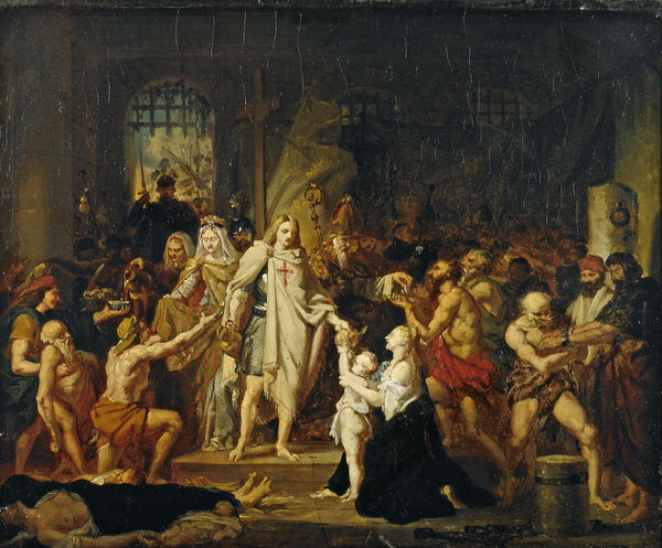 pierre-nolasque-bergeret-1819-st-louis-at-damietta-art-print-fine-art-reproduction-wall-art