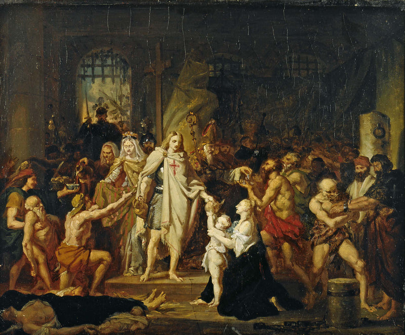 pierre-nolasque-bergeret-1819-st-louis-at-damietta-art-print-fine-art-reproduction-wall-art