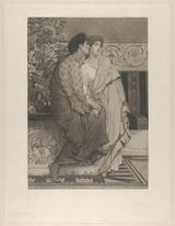 Sir-Lawrence-Alma-Tadema-1876-The-First-Whisper-of-Love-Art-Print-Fine-Art-Reproduktion-Wand-Kunst-ID-asuw624df