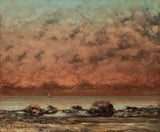 古斯塔夫·库尔贝-1866-特鲁维尔的黑岩艺术印刷品美术复制品墙艺术 id-asvc9zjb3