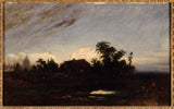 ポール・ユエ-1821-a-pond-near-the-cooler-at-dusk-1821-art-print-fine-art-reproduction-wall-art