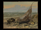 古斯塔夫·庫爾貝-1865-漁船藝術印刷精美藝術複製品牆藝術 id-aszmv0e2a