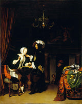 anonimowy-1660-dżentelmen-w-sklepie-kopia-po-frans-mieris-sztuka-druk-reprodukcja-dzieł sztuki-ściennej
