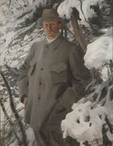安德斯·佐恩（Anders-Zorn）1906年，画家布鲁诺·利耶佛斯（bruno liljefors）的艺术版画精美的艺术复制品墙艺术ID aszuf87bz