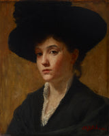 蘇珊梅里爾凱查姆-1889-帽子藝術印刷品美術複製品牆藝術 ID-at086bgcc