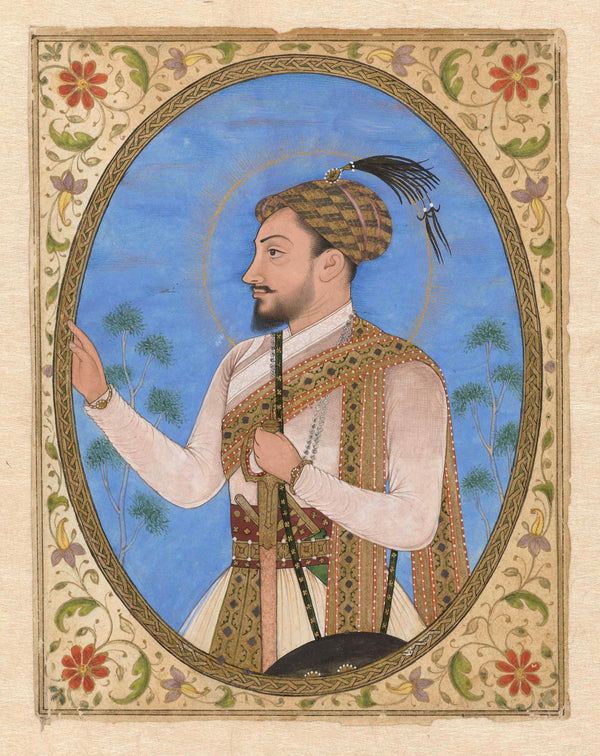 unknown-1685-miniature-portrait-of-sultan-muhammad-adil-shah-of-bijapur-art-print-fine-art-reproduction-wall-art-id-at09jhugw