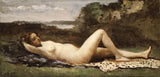 Camille Corot - 1865-Bacchante-in-a-krajina-art-print-fine-art-reprodukčnej-wall-art-id-at1e4o24o