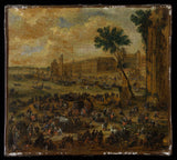 pieter-casteels-1650-louvre-in-galerija-na-obrežju-kot-vidno-iz-pont-neuf-1650-umetnostni tisk-likovna-umetnost-reprodukcija-stenska-umetnost