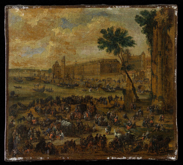pieter-casteels-1650-the-louvre-and-the-gallery-of-the-waterfront-as-seen-from-the-pont-neuf-1650-art-print-fine-art-reproduction-wall-art