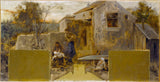 弗朗索瓦·拉豐-1889-馬恩河畔諾讓市出售婚姻的草圖-藝術-印刷品-美術複製品-牆壁藝術