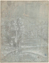 onbekend-1640-huis-in-'n-berg-landskap-kuns-druk-fyn-kuns-reproduksie-muur-kuns-ID-by5qzaoas