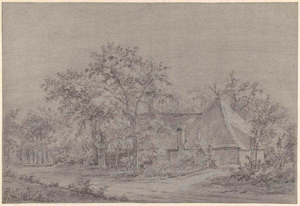 adrianus-de-visser-1772-farmhouse-on-a-dirt-road-art-print-fine-art-reproduction-wall-art-id-at76bznsu