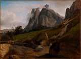 theodore-caruelle-daligny-1822-the-Wetterhorn-Sveits-art-print-fine-art-gjengivelse-vegg-art-id-at9h93c6j