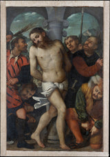 Girolamo-Romanina-1540-the-flagellation-reverznej-the-Madonna-of-milosti-art-tlač-fine-art-reprodukcia stenou-art-id-at9nn84ro