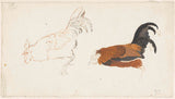 aert-schouman-1720-dve-študije-mrtvega-petelina-umetnostni tisk-fine-art-reproduction-wall-art-id-atabvpsx7