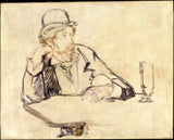 edouard-manet-1879-george-moore-1852-1933-på-cafeen-kunsttryk-fin-kunst-reproduktion-vægkunst-id-ataqdegl8