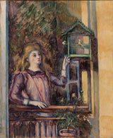 paul-cezanne-girl-with-birdcage punca-aviary-art-print-fine-art-reproduction-wall-art-id-atb345p2k