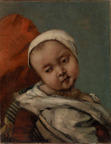 古斯塔夫·庫爾貝-1865-嬰兒兒童頭部藝術印刷精美藝術複製品牆壁藝術 id-atcfgh3rz