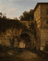 ジャンバティスタ・バッシ-1827-ローマのフォーラムの遺跡-ボナベンチュラからカンポ-ワクチンーノまでの道-アートプリント-ファインアート-複製-壁アート-ID-atchwi7ck