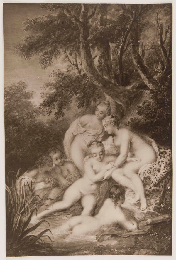 jacques-charlier-diana-bathing-nymphs-surrounded-by-five-art-print-fine-art-reproduction-wall-art