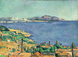 保罗·塞尚1885年-马赛海湾从lestaque艺术印刷精细艺术复制品墙上看到的艺术ID atg4dfqby