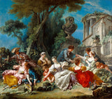 Франсоа Буше--1748-на-на птици ловци-арт-печат-фино арт-репродукция стена-арт-ID-atgcitsju