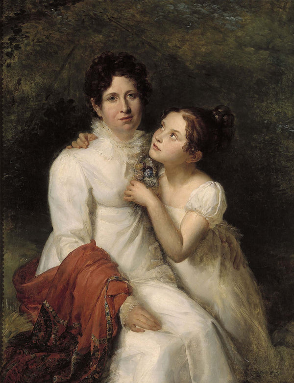 francoisbaron-gerard-francois-1810-portrait-of-madame-du-boulay-bauquin-and-niece-of-miss-bauquin-strain-art-print-fine-art-reproduction-wall-art