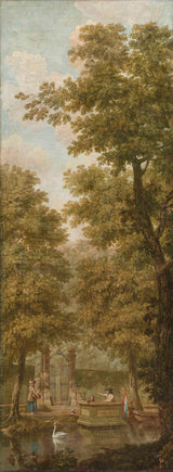непознато-1776-три-ѕидни-завеси-со-холандски-пејзаж-уметност-печатење-фина уметност-репродукција-ѕид-уметност-id-ath4367ll