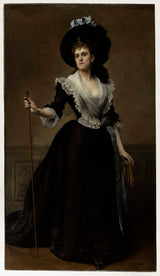 愛德華-伯納德-德巴特-龐桑-1888-埃德蒙-雷科普伯爵夫人的肖像-出生-馬赫-藝術-印刷-美術-複製品-牆壁藝術