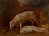 亚历山大-加布里埃尔-德坎普斯-1860-猪的研究-艺术印刷品-美术复制品-墙艺术-id-atixl66n7