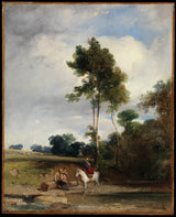 richard-parkes-bonington-1826-teeäärne-peatamine-kunstiprintimine