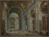 Джовани-Паоло Панини--1754-интериор-на-Saint-Peters-Рим-арт-печат-фино арт-репродукция стена-арт-ID-atkikfxi8