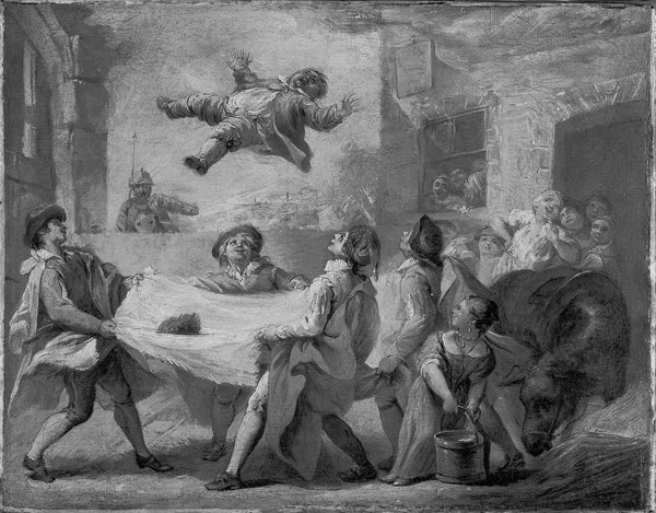 pierre-charles-tremolieres-1724-sancho-panza-being-tossed-in-a-blanket-art-print-fine-art-reproduction-wall-art-id-atkkv47n8
