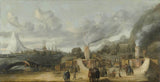 cornelis-de-man-1639-a-refinaria-de-petróleo-da-baleia-perto-da-vila-de-smerenburg-art-print-fine-art-reproduction-wall-id